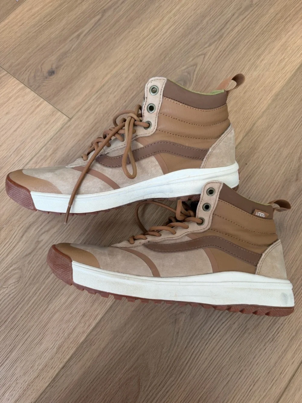 Vans Brown and Tan Ultrarange High-Top Hiking Sneakers - Picture 1 of 7